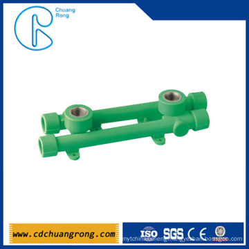 PPR Plastic Material Pipe Fittings Double Wall Mount